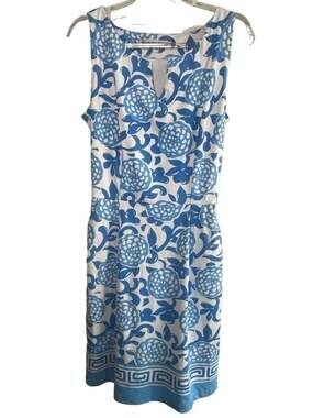 Barbara Gerwit Women's Sleeveless Floral Print Shift Dress with Pockets